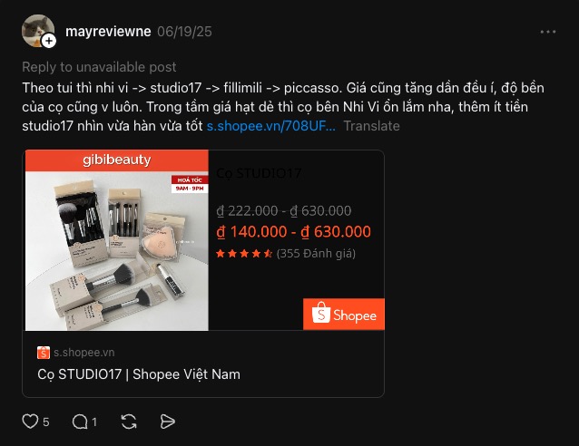 Bài viết của mayreviewne trên Threads