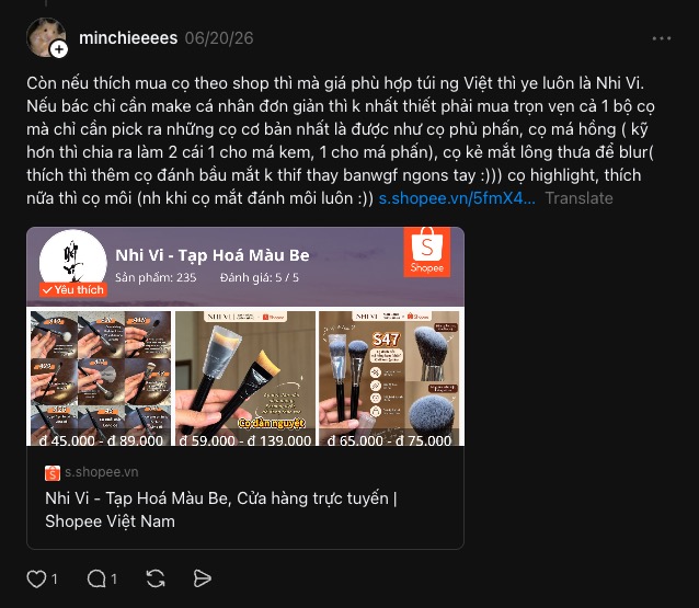 Bài viết của minchieeees trên Threads